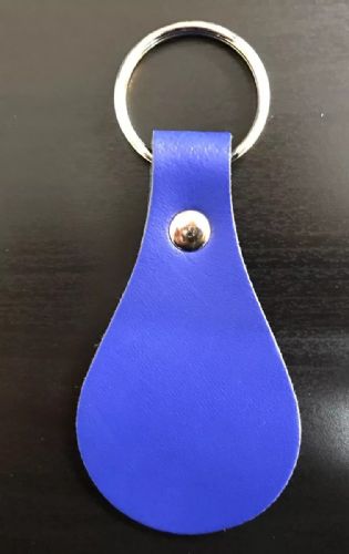 Leather Key Fob / Key Ring - Pear - Various Colours - Qty Options (Royal Blue, 1)